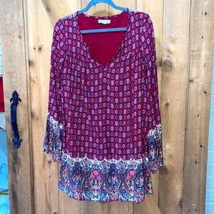 Western looking Dress.  Size M Bell sleeve.